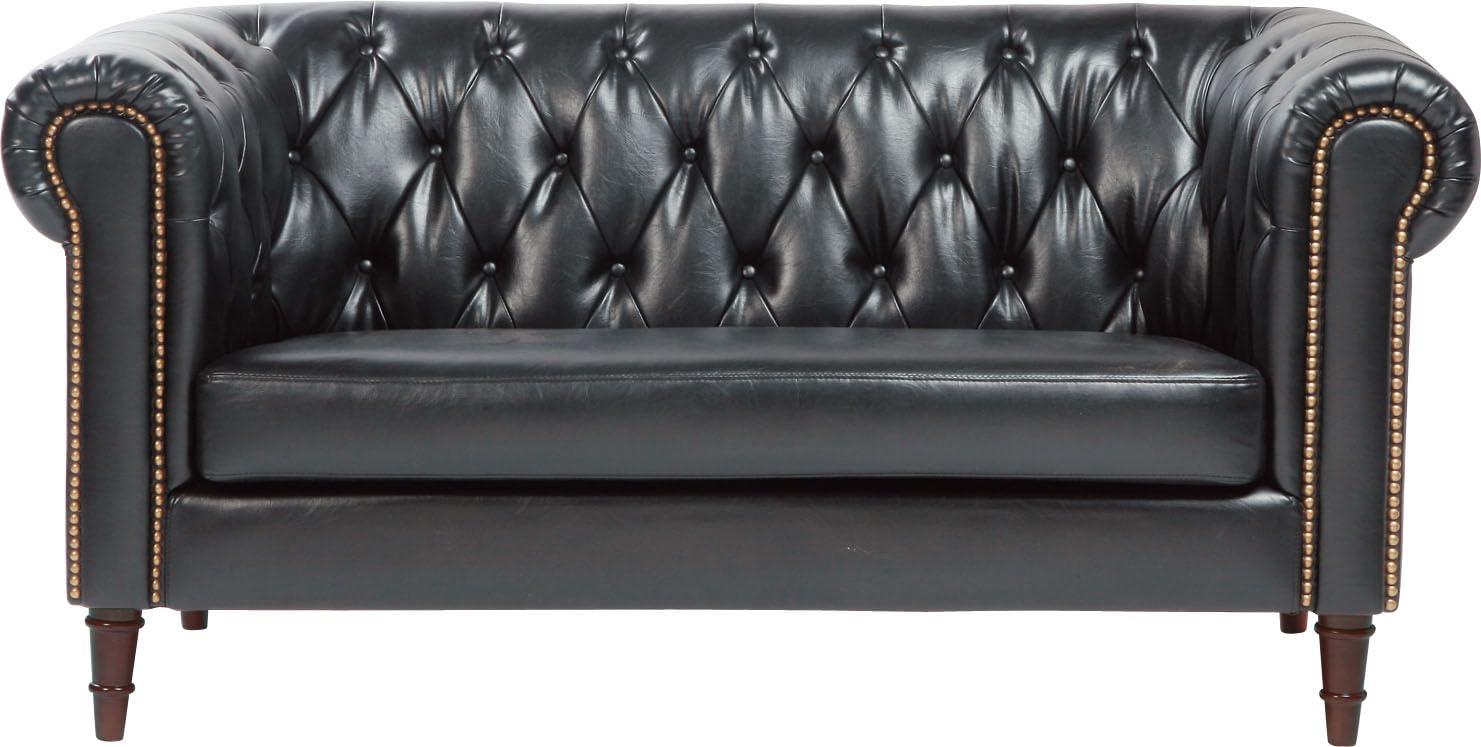 Amazon｜AZUMAYA フェリーニ 2人掛けソファ GS-340BK GS-340BK｜ソファ